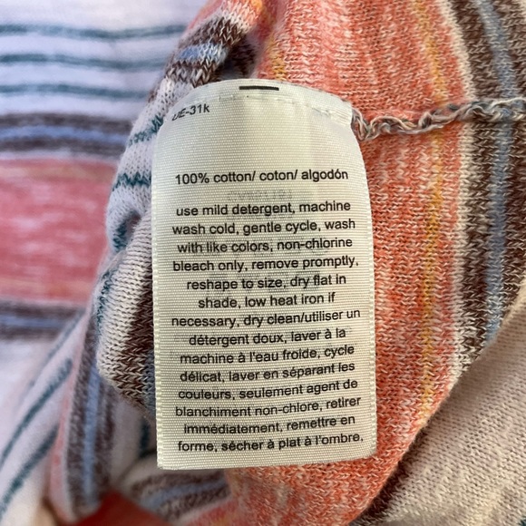 Tommy Hilfiger Cotton Stripped V-Neck Top - Picture 4 of 4